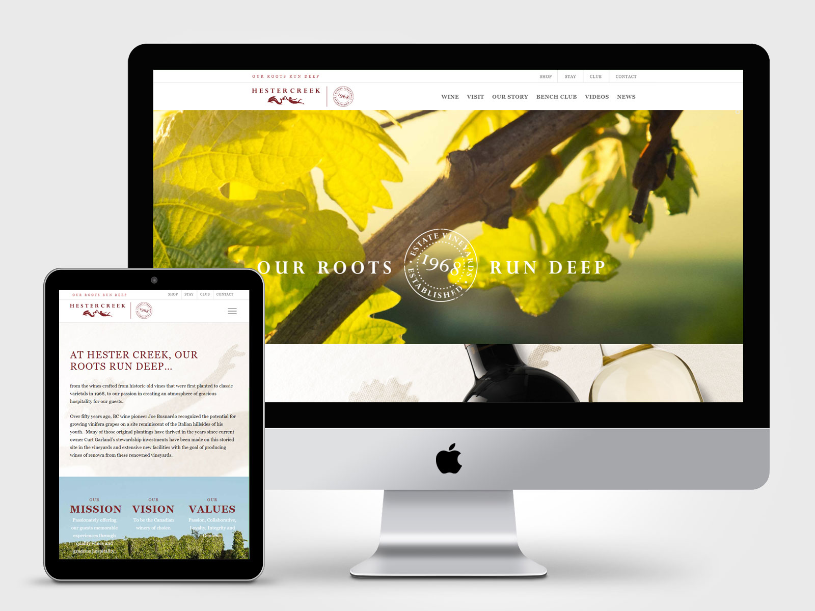 Hester Creek Winery website